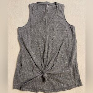 SO Gray Knotted Tank Top